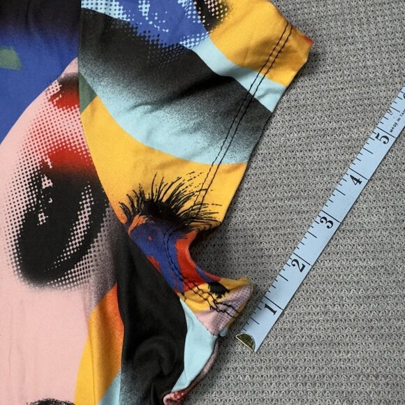 Urban Rose Womens Multicolor Graphic Print Bodysuit Short Sleeve Size 3X NWT - Picture 11 of 11